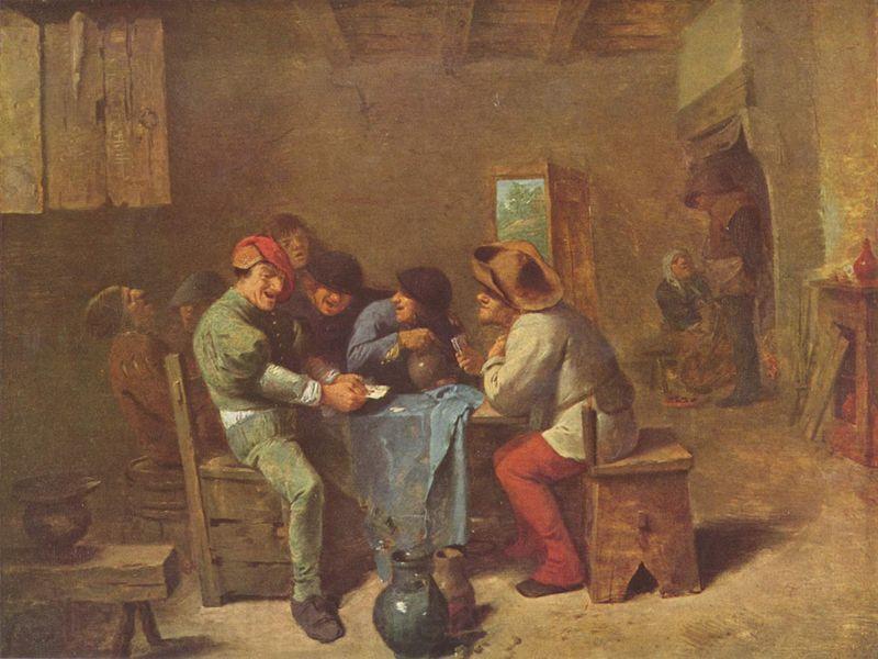 Adriaen Brouwer Kartenspielende Bauern in einer Schenke Germany oil painting art
